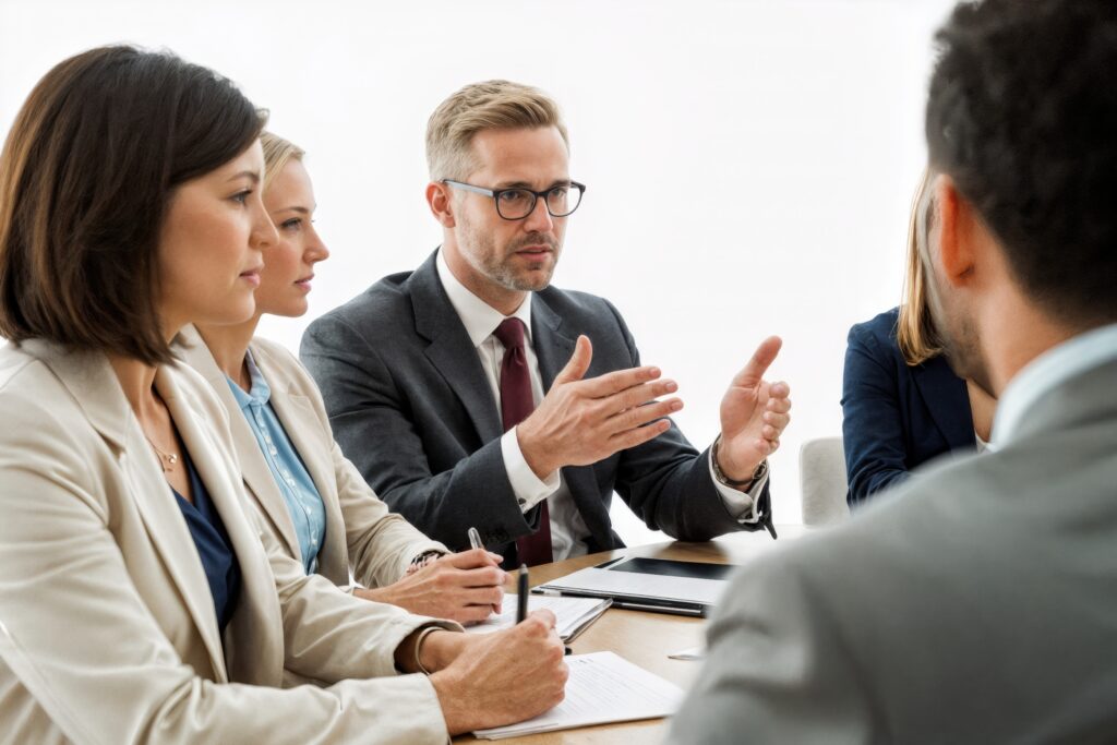 business people having a meeting
