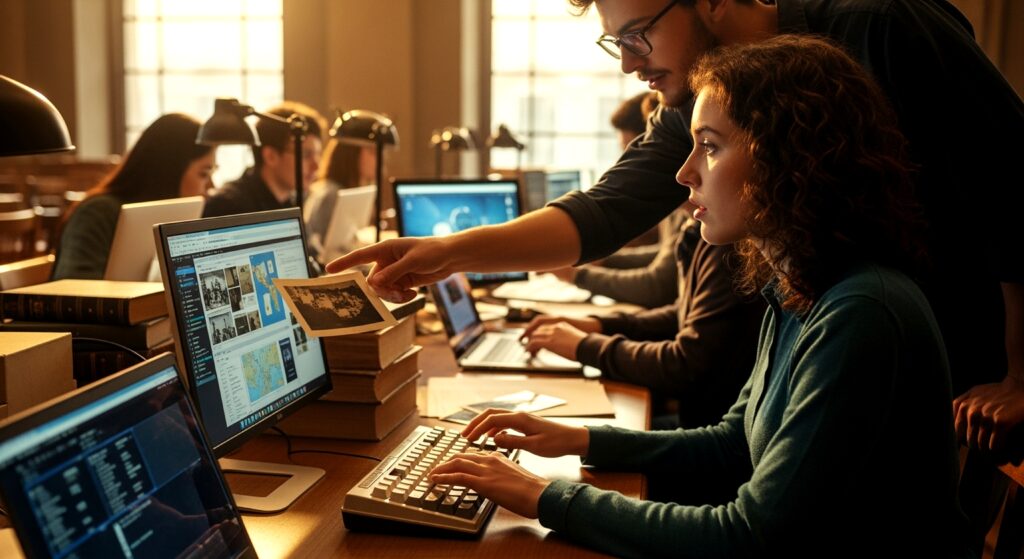 people working together in an office