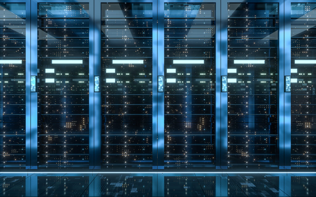 A row of servers